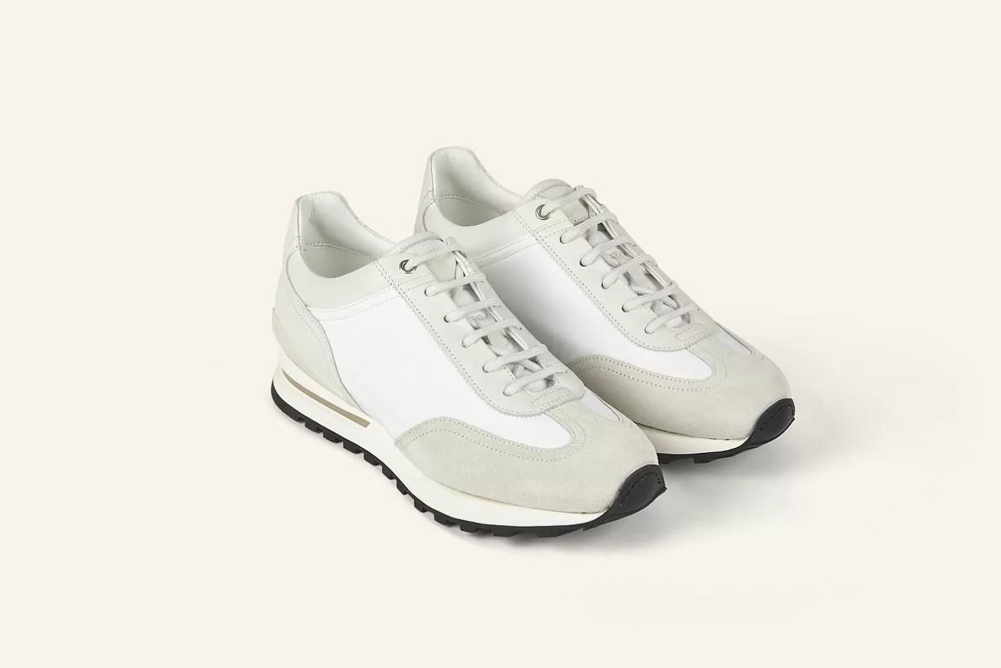 Store Heschung Athi-Sneakers Witte Hydrovelours/Canvas