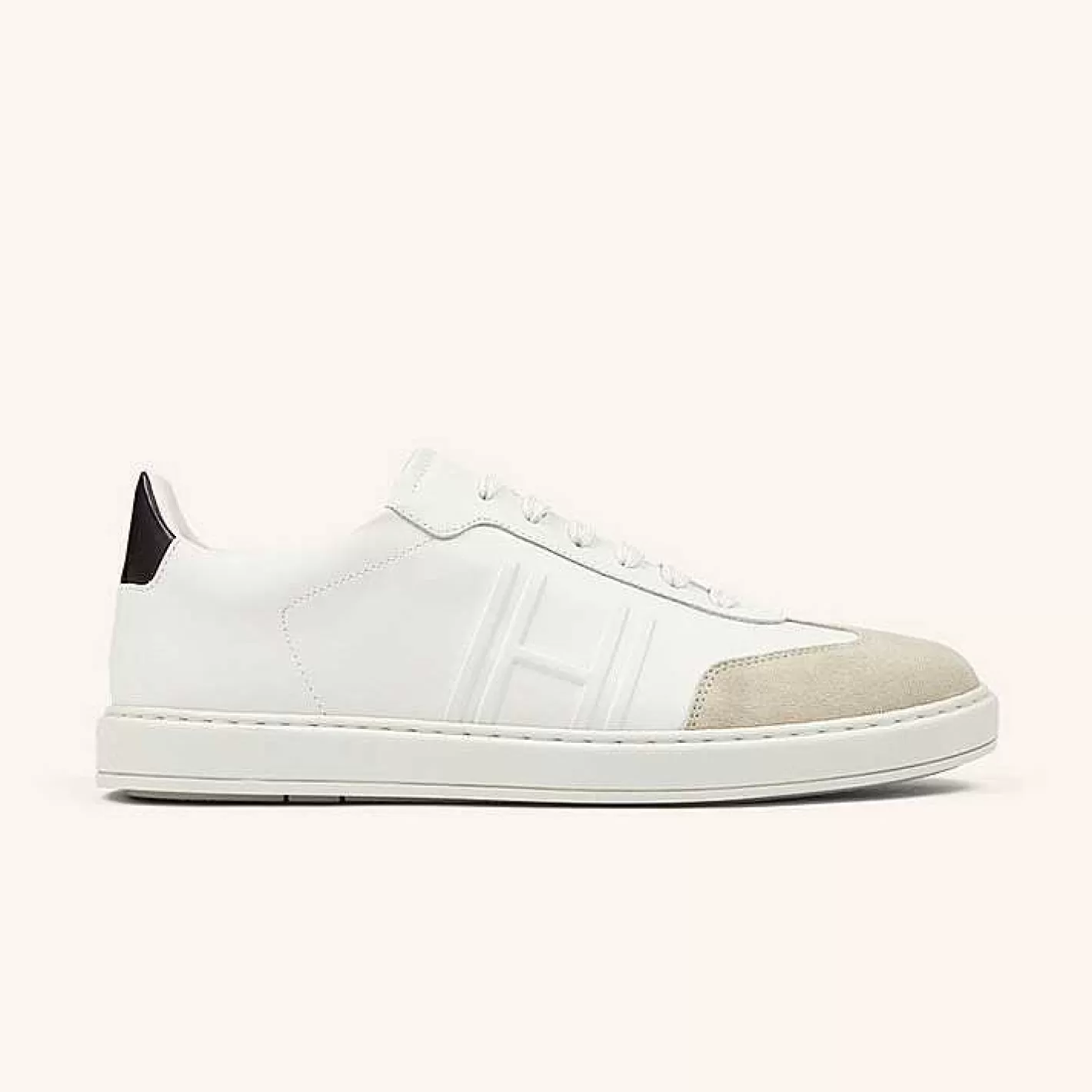 New Heschung Edge-Sneakers Parel/Wit Suede/Opaco