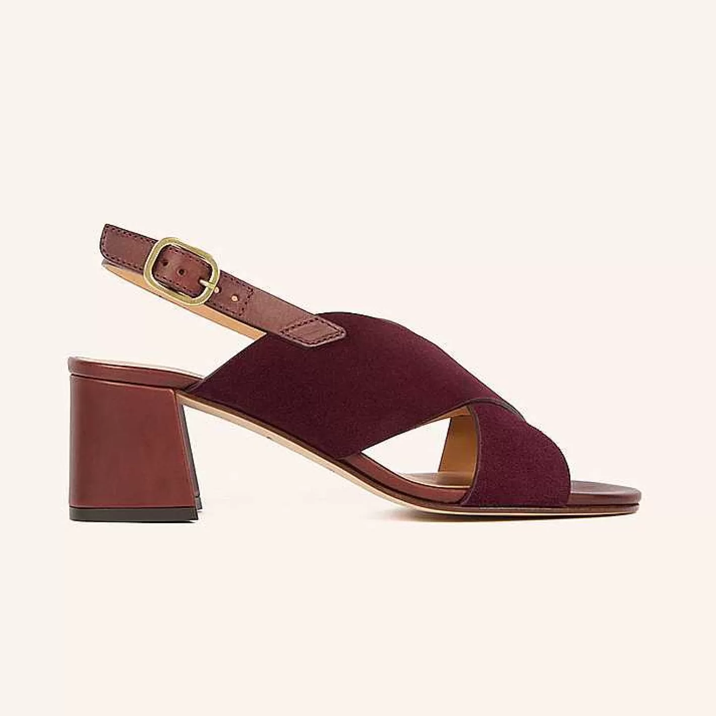 Online Heschung Gaia-Sandaal Amarone-Suede