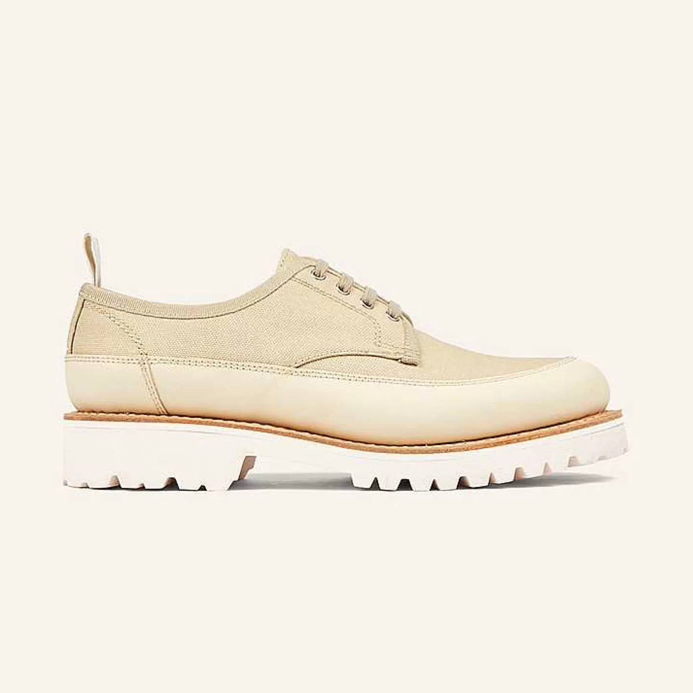 Store Heschung Gobi Derby Beige Canvas/Rubber